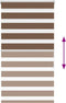 vidaXL - Zebra - rolgordijn - 75x150 - cm - stofbreedte - 70,9 - cm - polyester - bruin