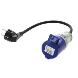 Vrouwelijke adapter CEE 17 - Schuko-mannetje met snoer - 200 V - 16 A - 28 cm