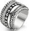 TI SENTO Dames Ring - 925 zilver - Zirconia wit - Maat 17.75 mm / maat 56 - 1835ZI