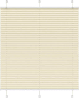 vidaXL - Plissé - rolgordijn - 120x150cm - stofbreedte - 119,4cm - polyester - crème