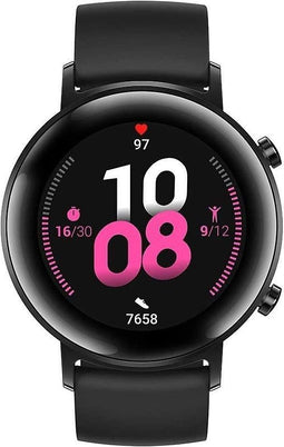Huawei Watch GT 2 42 mm zwart met siliconenarmband zwart