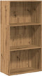 vidaXL - Boekenkast - 60x30x114 - cm - bewerkt - hout - artisanaal - eikenkleurig