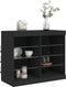 vidaXL - Dressoir - met - LED-verlichting - 81x37x67 - cm - zwart
