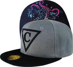 Capiche® Snapback Pet Heren - Tentacle Astronaut - Special Series - Unisex - Onesize - Sportcap - Baseball Cap - Mannen - Grijs - Cap - Petten - pet dames - petten heren