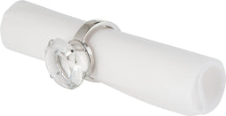 J-Line servetring Trouwring - kunststof - transparant/zilver