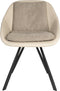Dutchbone Wakefield - Eetkamerstoelen - Comfortabele kuip met afneembare kussens - Beige (set van 2)