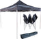 VDD - Partytent - Easy Up - Paviljoen - Opvouwbaar Draagbaar - Evenementen Tent - Camping - Waterdicht - Met Draagtas - Zwart - 3 x 3m