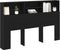 vidaXL - Hoofdbord - Kast - in - Zwart - Eiken - - - 160x19x103,5 - cm - Gemaakt - van - Gerecycled - Hout