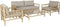 Stoel-Bank Loungeset - Bethany - Acaciahout - The Outsider