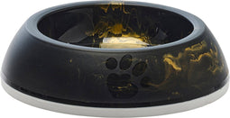 Savic voerbak delice 1 marble zwart / goud