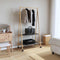 vidaXL - Kledingrek - met - schappen - en - wielen - 96x45,5x155,5 - cm - bamboe