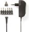 Nedis Universele AC-Stroomadapter - 18 W - 3 - 12 V DC - 1.80 m - 1.5 / 2.1 A - 6 plug(s) - Zwart