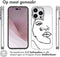 imoshion Hoesje Geschikt voor iPhone 14 Pro Hoesje Siliconen - imoshion Design hoesje - Zwart / Line Art Woman White