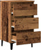 vidaXL - Nachtkastje - met - metalen - poten - 40x35x69 - cm - oud - houtkleurig