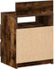 vidaXL - Nachtkastje - met - 2 - lades - 40x33x60 - cm - gerookt - eikenkleurig