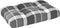 vidaXL - Palletkussen - 60x40x12 - cm - stof - ruitpatroon - grijs