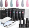 Moods Gellac - Luxe Polygel Set - Polygel Nagels Starterspakket - UV LED lamp - 6 Kleuren Grey Nude