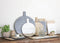 Ronde Marmeren Serveerplank - BWARI - Mangohout & Wit Marmer