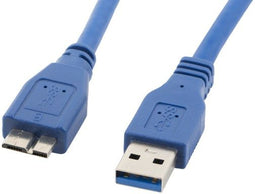Lanberg CA-US3M-10CC-0005-B - USB naar micro-USB kabel - 0,5 m - Blauw