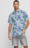 ONLY & SONS - ISSAC SS LEAF AOP - Heren Overhemd - Aquifer - Maat M