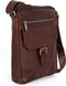 Leren A5 Crossbodytas met tabletvak - Nebraska - Donkerbruin