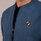 Landgraaf DLX - Heren Vest - Ronde hals - Denimblauw Marine - Maat S