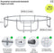 Zipro® Jump Pro - Tuintrampoline Ø252cm met binnennet - Veiligheidsnet - Max. belasting 150kg - Zwart