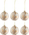 J-Line kerstbal Marmerlook - glas - wit/goud - small - doos van 6