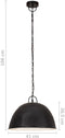 vidaXL Hanglamp industrieel vintage rond 25 W E27 41 cm zwart