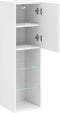 vidaXL - Tv-meubels - met - LED-verlichting - 2 - st - 30,5x30x102 - cm - wit