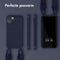 iPhone 13 Hoesje Met Koord - Selencia Siliconen hoesje met afneembaar koord - Donkerblauw
