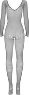 Obsessive Kuisloze Visnet Catsuit - Erotische Catsuit- One Size - Zwart