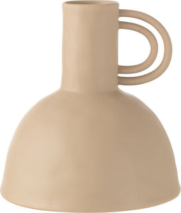 J-Line vaas Kruik Renaissance - keramiek - beige - Ø 23.5 cm