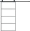 vidaXL - Schuifdeur - met - beslag - 102,5x205 - cm - ESG-glas - en - aluminium