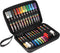 Uni Mitsubishi Pencil - Etui Posca - 24 Posca Markers - Pointes Extra-Fines PC1MC / Fines PC3M / Moyennes PC5M / Biseautees PC8K - Marqueurs Peinture Base d'Eau