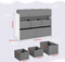 Lestarain LETSJF0013 - kinderkamer opbergrek - 9 uitneembare opbergboxen - wit en grijs - 92 x 60/68
