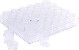Vaessen Creative Opbergbox met Deksel - 30 Potjes - 16 x 13,5 x 3,5 cm