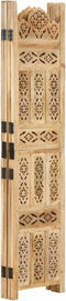 vidaXL - Kamerscherm - 4 - panelen - handgesneden - 160x165 - cm - massief - mangohout