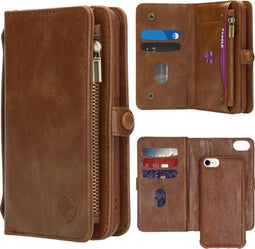 iMoshion Hoesje Geschikt voor iPhone SE (2022) / SE (2020) / 8 / 7 / 6s / 6 Hoesje Met Pasjeshouder - iMoshion 2-in-1 Wallet Bookcase - Bruin