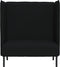vidaXL - Hoge - Rugbank - Zwart - 109x56x121 - cm - Stof