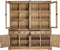 HSM Collection Buffetkast - 200 cm - blank - teak/glas
