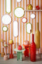 Mica Decorations Vaas Rioja - 21x21x100 cm - Glas - Oranje