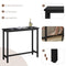 Woltu Bar Tafel Bistro Tafel - Stalen Frame en Zwart Spaanplaat Blad - 120x40x100 cm