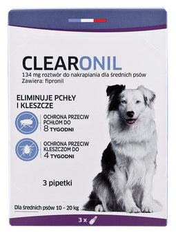 FRANCODEX Clearonil Medium breed - anti-parasite drops for dogs - 3 x 134 mg
