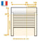 FRANKRIJK COMBI Dubbelwandig PVC-rolluik - H 1,4 x B 1,2 m - Bedrade elektrische bediening - Wit