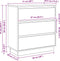 vidaXL - Nachtkastje - met - LED - Wit - 71x34,5x75 - cm - Kunststof - Hout