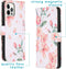iMoshion Hoesje Geschikt voor iPhone 12 Pro / 12 Hoesje Met Pasjeshouder - iMoshion Design Softcase Bookcase - Wit / Roze / Blossom Watercolor