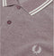 Fred Perry M3600 shirt - polo Mahogany Oxford / Ecru / Ecru
