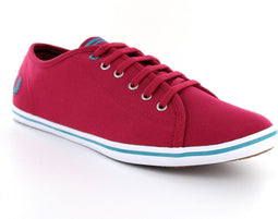 Fred Perry - Phoenix Canvas - Dames Sneaker - 36 - Bordeauxrood/Turquoise