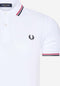 Fred Perry - Polo Wit 748 - Slim-fit - Heren Poloshirt Maat XL